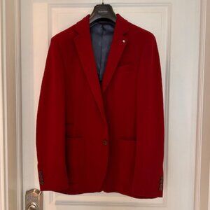 Bugatchi Two Button Blazer - Burgundy (size M)
